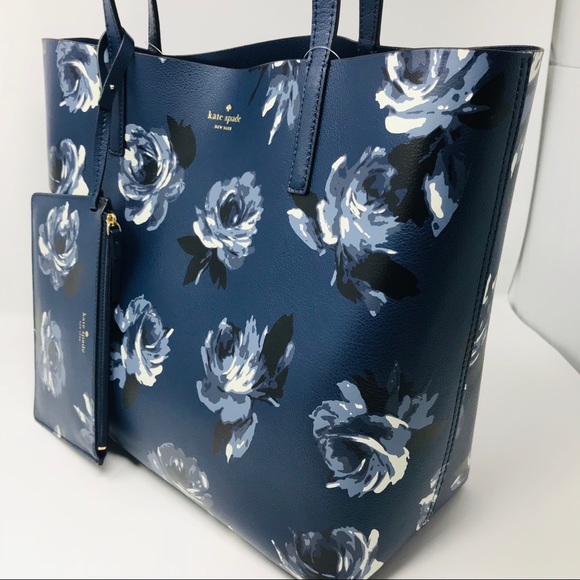 Kate Spade Arch Place Mya Reversible Tote Navy - Picture 2 of 6